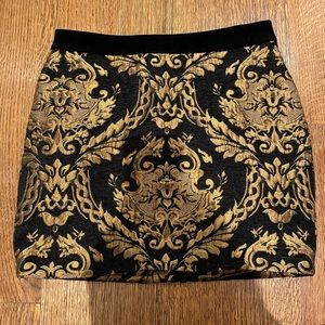 Black & Gold Mini Skirt